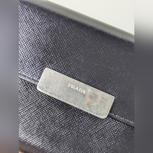 Prada Black Safiano Leather Coin Case w/Logo Plate - Picture 8 of 11